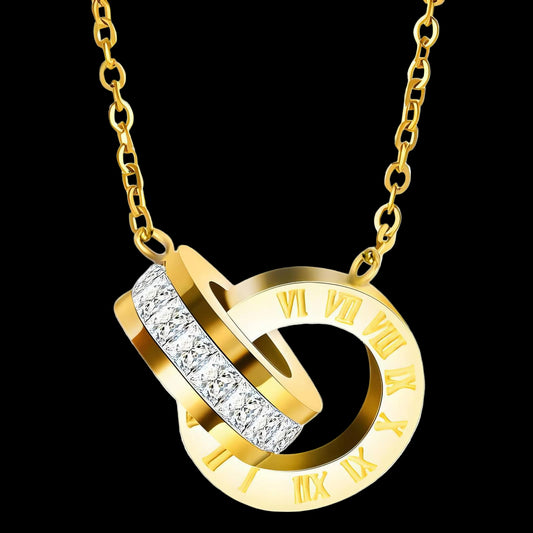 Necklace, 18K Gold Plated Steel